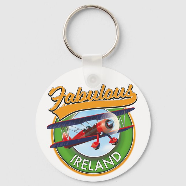 Llavero fabuloso parche de Irlanda. Ro clásico de Keychain (Anverso)