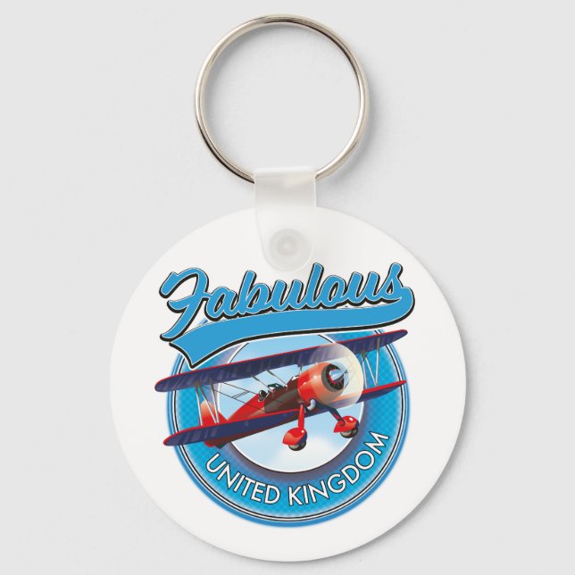 Llavero Fabuloso parche de viaje del Reino Unido. Magnate  (Anverso)