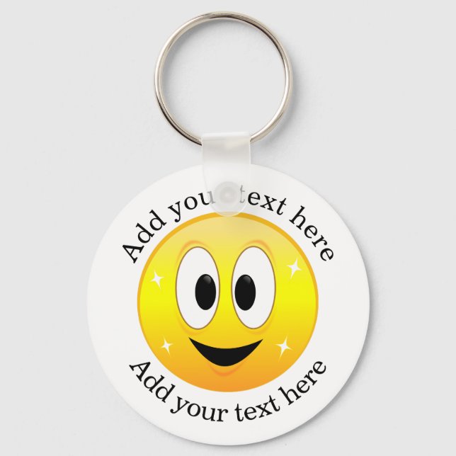 Llavero Face feliz personalizada (Anverso)