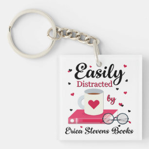 Llavero Fácilmente distrado por los libros de Erica Steven