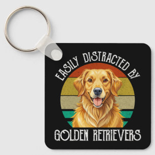Llavero Fácilmente Distraído Por Golden Retrievers