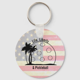 Llavero Faded Life Liberty & Pickleball Patriotic
