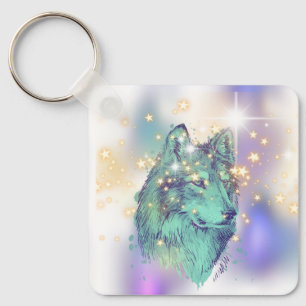 Llavero Faded Sparkle Wolf