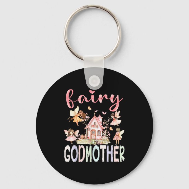 Llavero Fairy Godmother Magical Floral Funny Birthday Girl (Anverso)