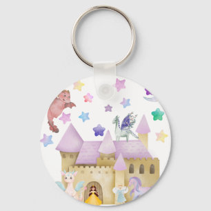 Llavero Fairy Princess Magical Castle party a favor