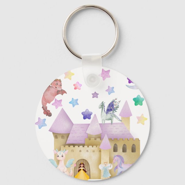 Llavero Fairy Princess Magical Castle party a favor (Anverso)