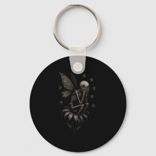 Llavero Fairycore Emo Gótico Tee Sad Crying Skeleton Fairy