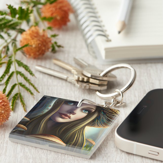 Llavero Fairytale Mushroom Fairy (Frente Derecha)