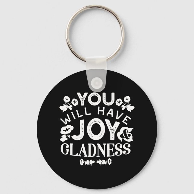 Llavero Faith and Happiness – Joy and Gladness Quotes (Anverso)
