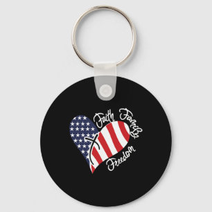Llavero Faith Family Freedom Heart Christian Patriotic 4.