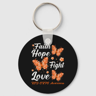 Llavero Faith Hope Fight Love RSD CRPS Awareness Butterfly