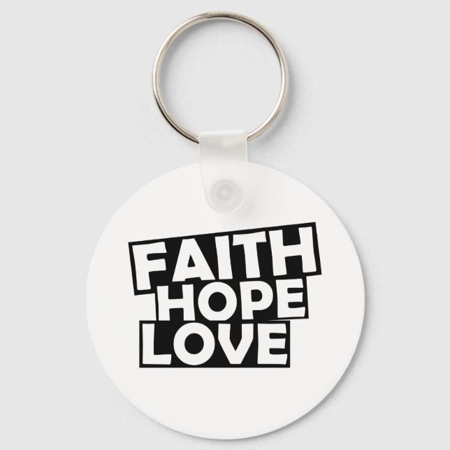Llavero Faith Hope Love (Anverso)