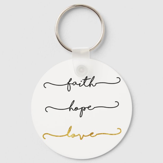 Llavero Faith Hope Love (Anverso)