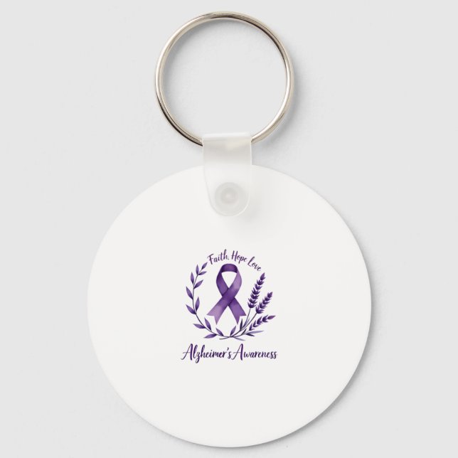 Llavero Faith Hope Love Alzheimer's Awareness Dragonfly (1 (Anverso)