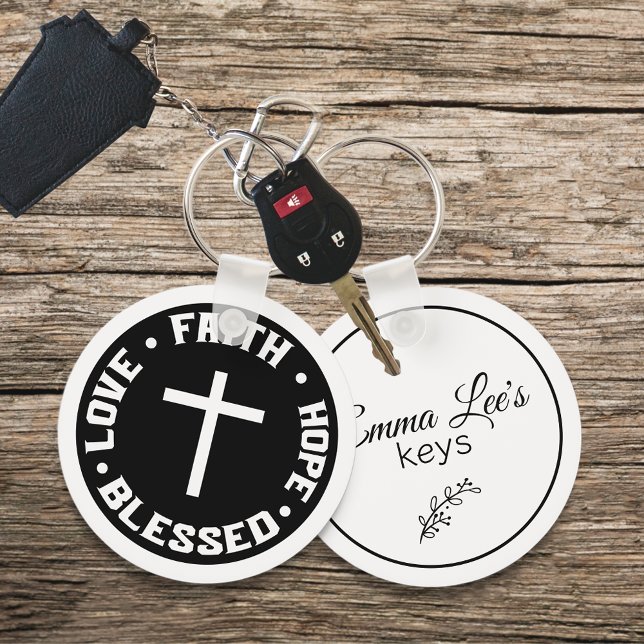 Llavero Faith Hope Love Blessed Christian Quote Custom (Subido por el creador)