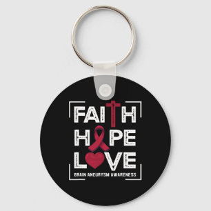 Llavero Faith Hope Love Brain Aneurysm Awareness 1
