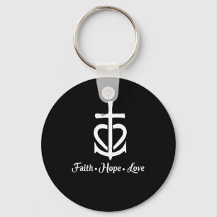 Llavero Faith Hope Love Cross Anchor Heart Jesus