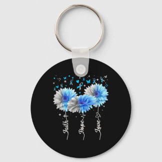 Llavero Faith Hope Love Cute Daisy Diabetes Awareness Gift