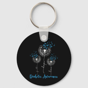 Llavero Faith Hope Love Dandelion Flower Diabetes Awarenes