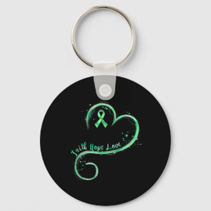 Llavero Faith Hope Love Green Ribbon Mental Health Awarene