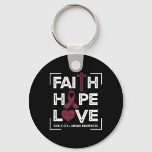Llavero Faith Hope Love Hickle Cell Anemia Awareness