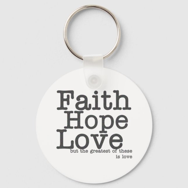 Llavero Faith Hope Love Keychain (Anverso)