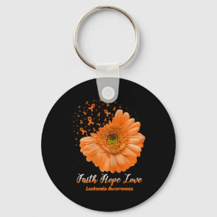 Llavero Faith Hope Love Leukemia Awareness Flower Be Stran