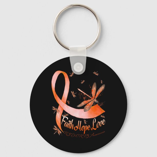 Llavero Faith Hope Love Rsd Crps Awareness Dragonfly (Anverso)