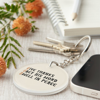 Llavero Faith Keychain – GOD & AMEN Thanksgiving Gift