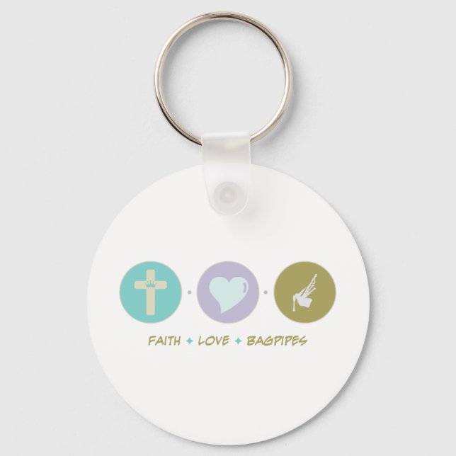 Llavero Faith Love Bagpipes (Anverso)