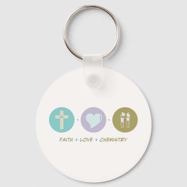 Llavero Faith Love Chemistry (Anverso)