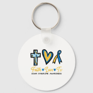 Llavero Faith Love Down Syndrome Conciencia de los hombres