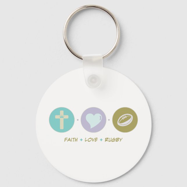 Llavero Faith Love Rugby (Anverso)