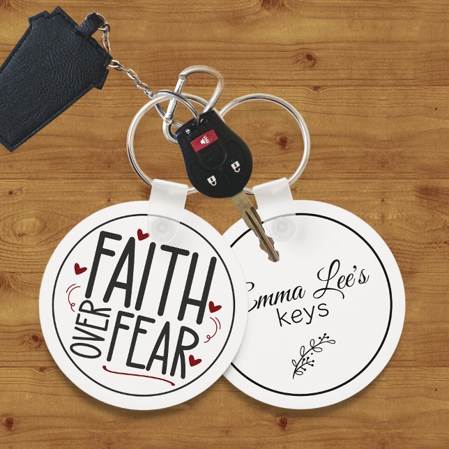 Llavero Faith Over Fear Religious Quote Customizable (Subido por el creador)