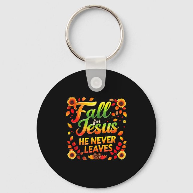 Llavero Fall Christian Thanksgiving Autumn Jesus My Favour (Anverso)