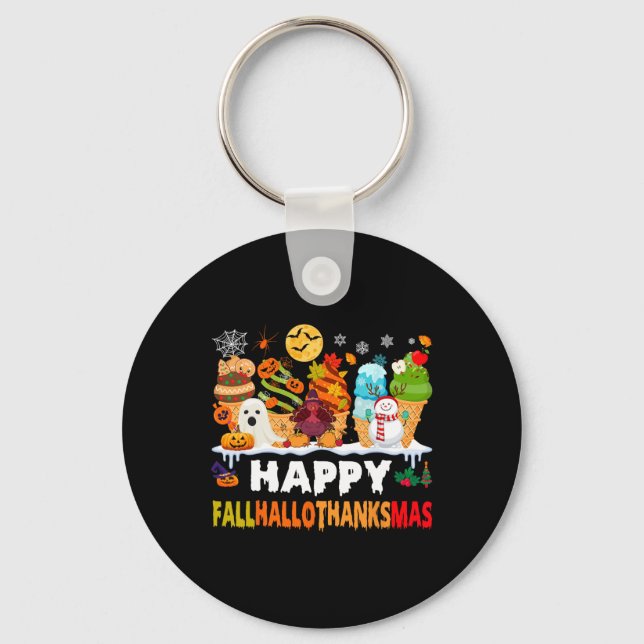Llavero Fall Halloween Navidades del Día de Acción de Grac (Anverso)