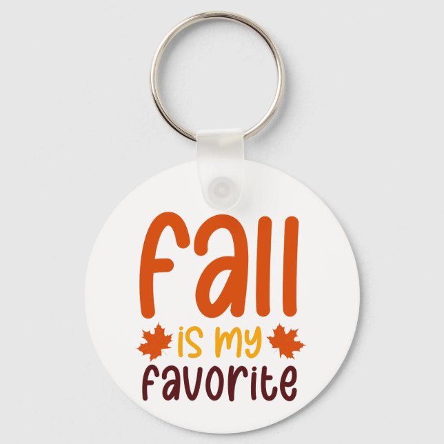 Llavero Fall Is My Favorite - Cozy Autumn Quote Design (Anverso)