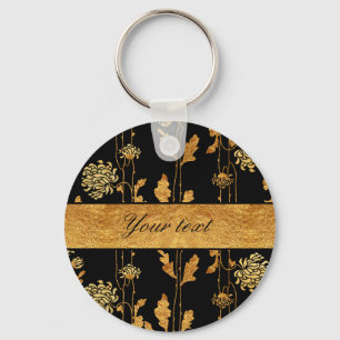 Llavero Falsas flores elegantes del Relieve metalizado