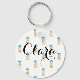 Llavero falso modelo de la piña del oro del verano fresco