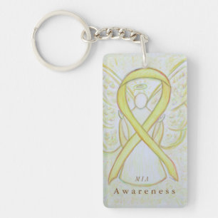 Llavero Falta en acción (MIA) Awareness Ribbon Keychain