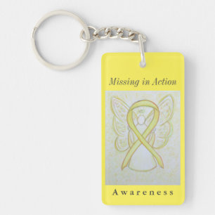 Llavero Falta en acción (MIA) Awareness Ribbon Keychain