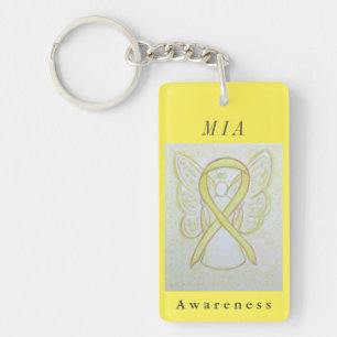 Llavero Falta en acción (MIA) Awareness Ribbon Keychain