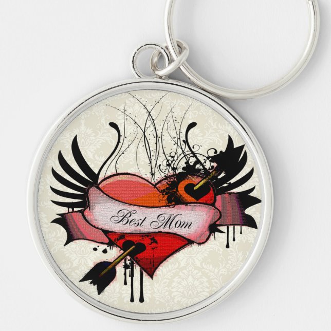 Llavero Familia Arcoiris Best Mom Award (Frente)