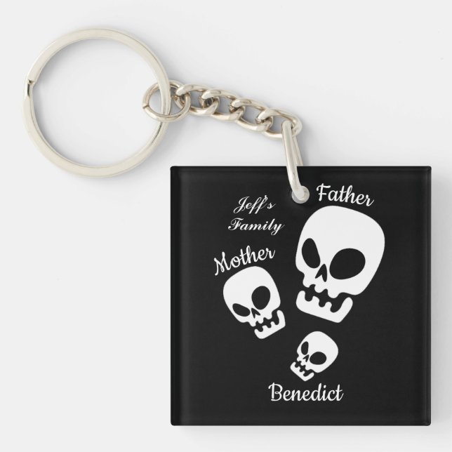 Llavero Familia de calabazas jack-o-lantern de Halloween N (Frente)