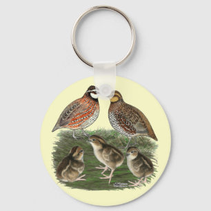 Llavero Familia de codornices Bobwhite