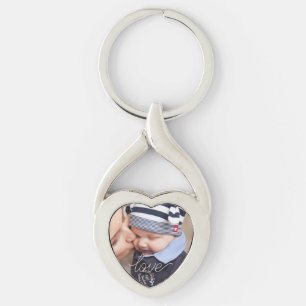 Llavero Familia de Keepsake de corazón fotográfico