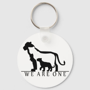 Llavero Familia de leones (versión blanca)