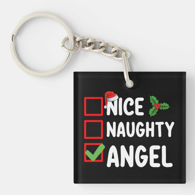 Llavero Familia de Navidades Naughty Angel List Holiday (Frente)