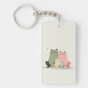 Llavero Familia de Ranas – Arte Animal Caprichoso y Lindo