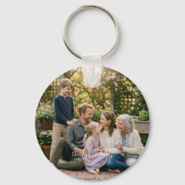 Llavero Familia Elegante Foto Personalizada